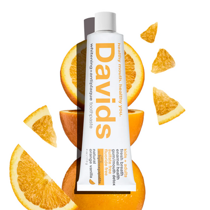 Davids kids + adults premium toothpaste / Orange Vanilla